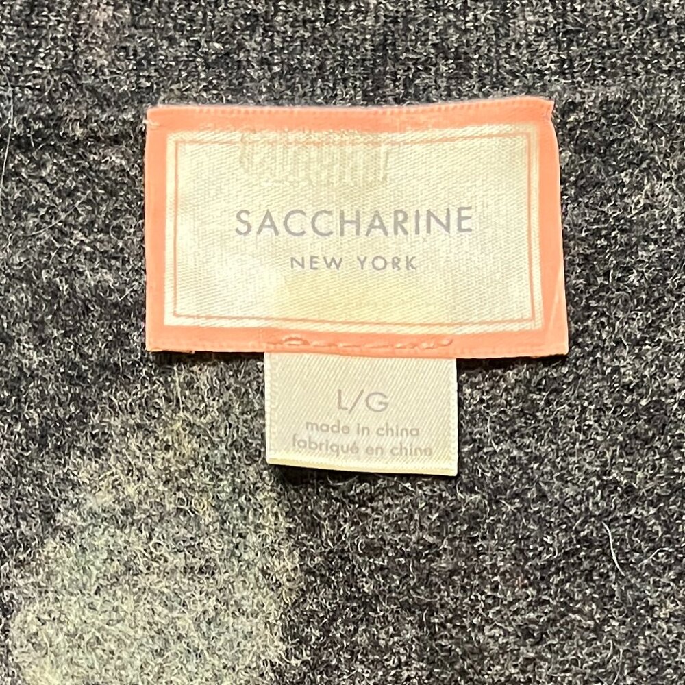 Felted Floral design Cardi by Saccharine of New York size L - Picture 6 of 11